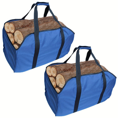 '- Firewood Moving Tote Bag Set of 2, made from Canvas Material
- Features Extra Large and Durable design
- Ideal for use with Fireplace, Wood Stove, Firewood, Log, Camping, Landscaping