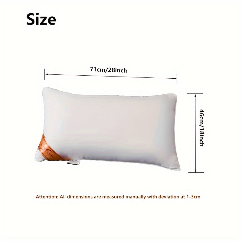 Indulge in the ultimate comfort with our Luxury White High-Rebound Pillow. Made from premium materials, this pillow offers 5-star hotel quality and is filled with soft polyester for year-round comfort. Easily maintain its pristine condition with its