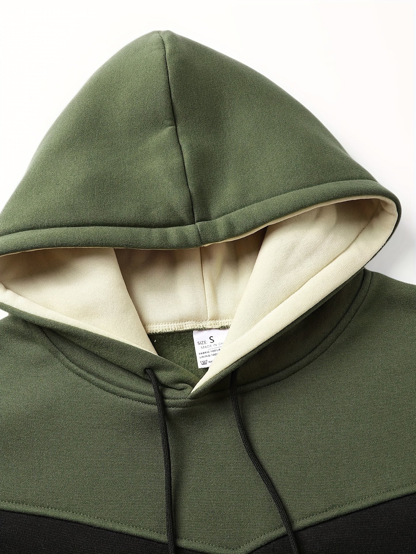 Men's Color Block Hoodie with Kangaroo Pocket - Perfect Streetwear Gift for Winter and Fall