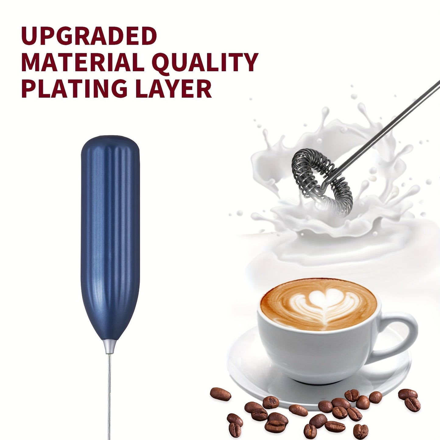 The Lalayuan Electric Milk Frother is a compact and convenient way to froth milk for your favorite drinks. This mini milk foamer is battery operated (batteries not included) and made with stainless steel for durability. It can be used to mix drinks like