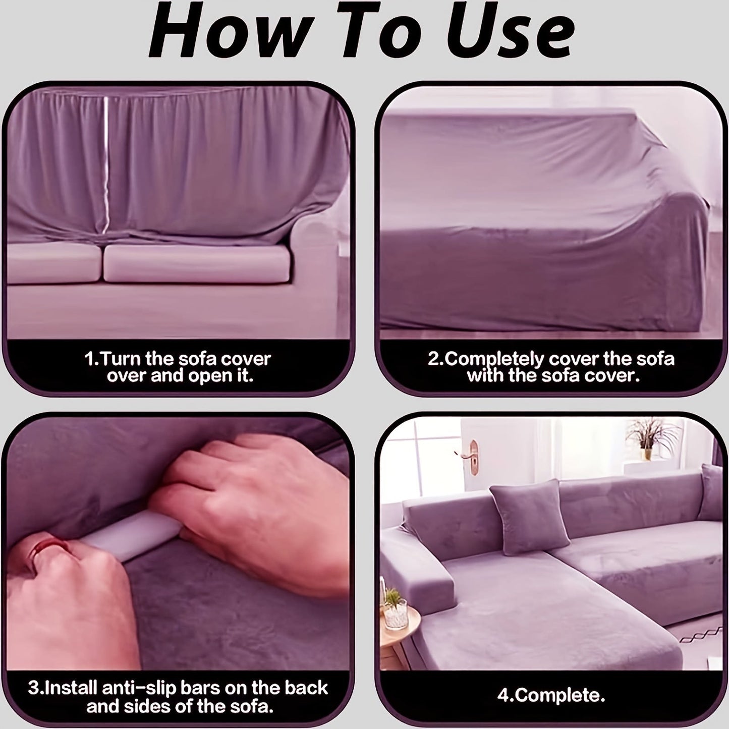 Easy-to-install 10-Pack of White Foam Sofa Slipcover Tuck Grips to Prevent Slipping, Non-Electric Couch Cover Inserts for Stability, No Wood Material Required.