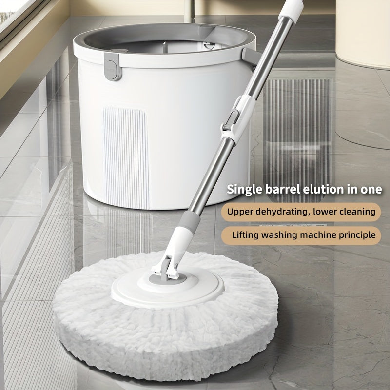 Revolutionary 2024 Mop Bucket Set with Adjustable and Rotating Design - Effortless Cleaning in Kitchen, Bathroom, and Living Room with Easy Wring and No-Rinse Features