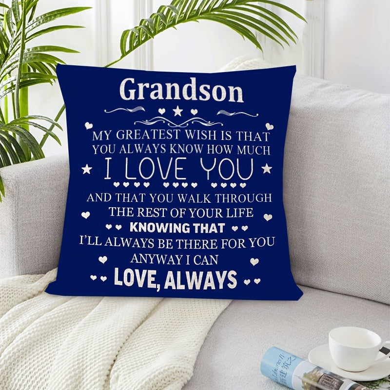 Get a free gift of a Word Throw Pillow Cover for your sofa! These decorative square short plush covers are perfect for adding some style to your living room. The covers are 18x18 inches and do not include a pillow core.