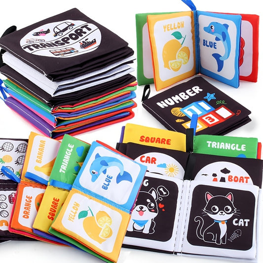 Enhance your toddler's cognitive development with the Black & White Cloth Book!