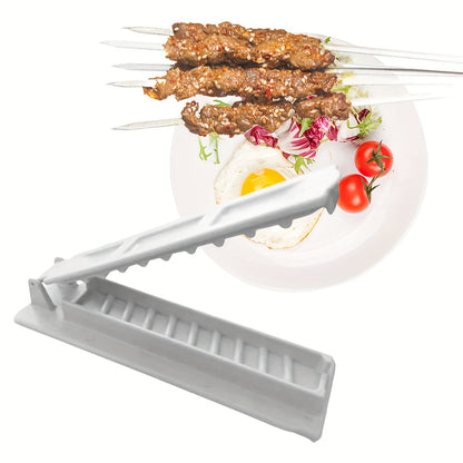 [Eng yaxshi tanlov] Qo'lda Kebab Tayyorlagich - Tashqi BBQ uchun Oddiy Kabob Shabloni, Portativ Kofta Asbobi, Uzoq muddatli Oziq-ovqat Sifatidagi Plastmassa, Barbekyu Yangi Boshlovchilari uchun Mukammal, Turkiy Kebab, BBQ Kofta Tayyorlash Asbobi