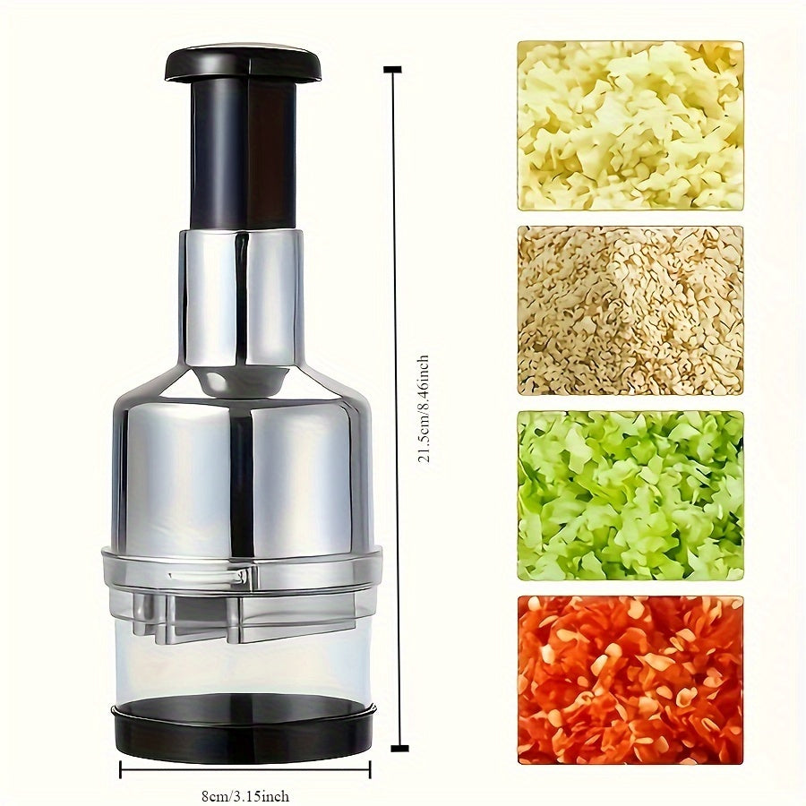 1 piece of Manual Garlic Press and Food Chopper with Vegetable and Onion Slicer, Mini Grinder, Kitchen Tools