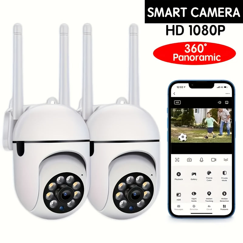 The OURLIFE 1080P HD Wireless Security Camera offers Color Night Vision, Two-Way Audio, and Pan/Tilt/Zoom features. This WiFi-enabled Smart Home & Pet Tracking Camera is the ideal Christmas and Thanksgiving gift.