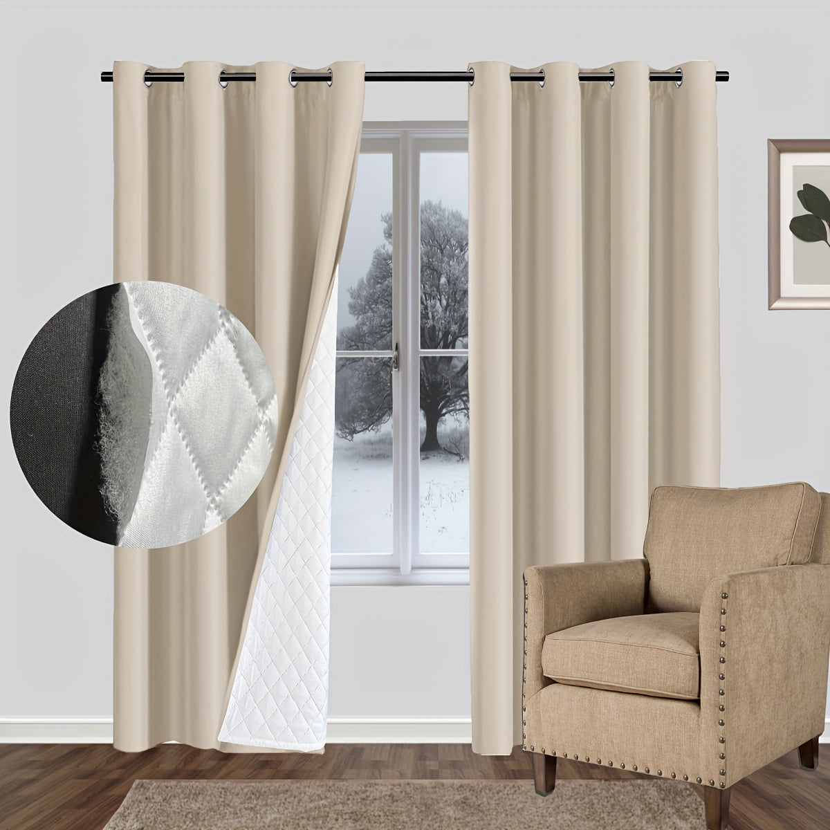 Thickened curtain panels that are warm, soundproof, windproof, and reduce noise, ideal for modern home decor as door curtains or partition curtains.