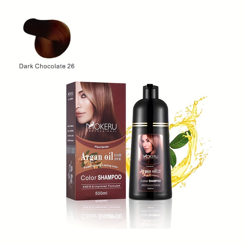 3-in-1 Argan Oil Hair Dye for Easy Gray Coverage at Home-great for Men and Women