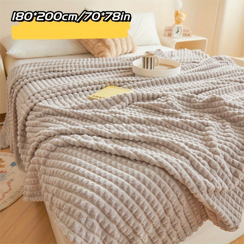 Yellow Ultra-Soft Plush Throw Blanket - Ideal for Travel, Sofa, Bed & Home Decor | Cozy Comfort for All Seasons