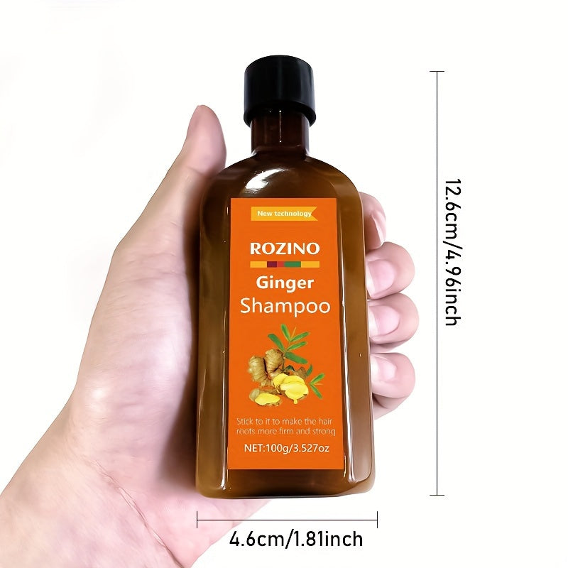 100g ginger shampoo deeply cleanses and cares for the scalp, strengthens hair, and creates dense foam to eliminate oily film.