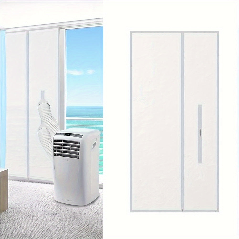 Indoor Mobile AC Sealing Accessory - 58x90cm Door and Window Baffle Cloth for Portable Air Conditioner, Made of Plastic, No Electricity Needed