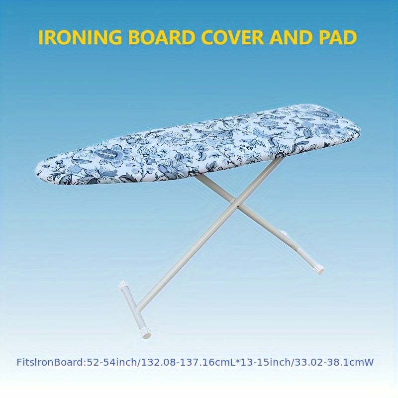 Ironing becomes a breeze with our Extra Thick Classic Ironing Board Cover. Made with durable plastic, this cover comes with a liner and elastic edges for a perfect fit. Say goodbye to power cords - the elastic back and buckle make it easy to secure in