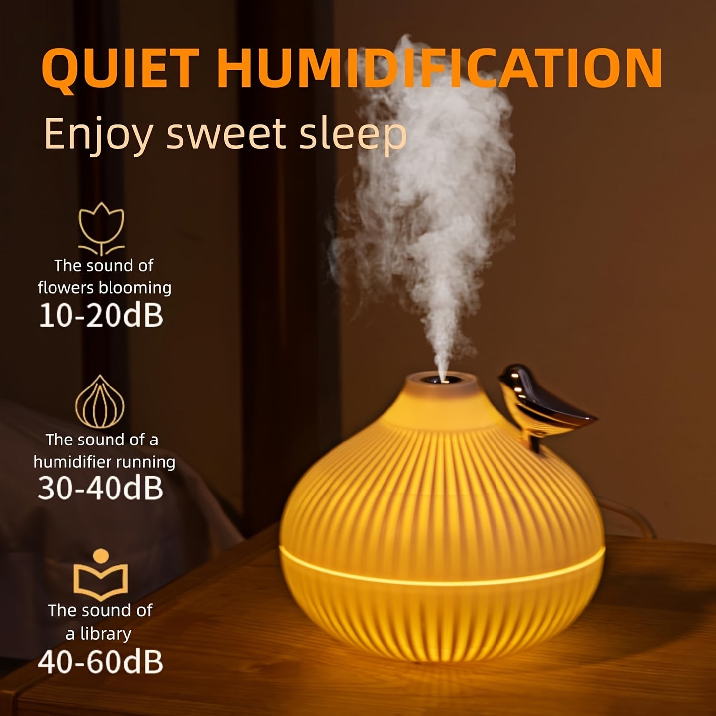 USB-powered cool mist humidifier with LED lights - great for home, office, car, and school - perfect gift for air purification and room refreshment.