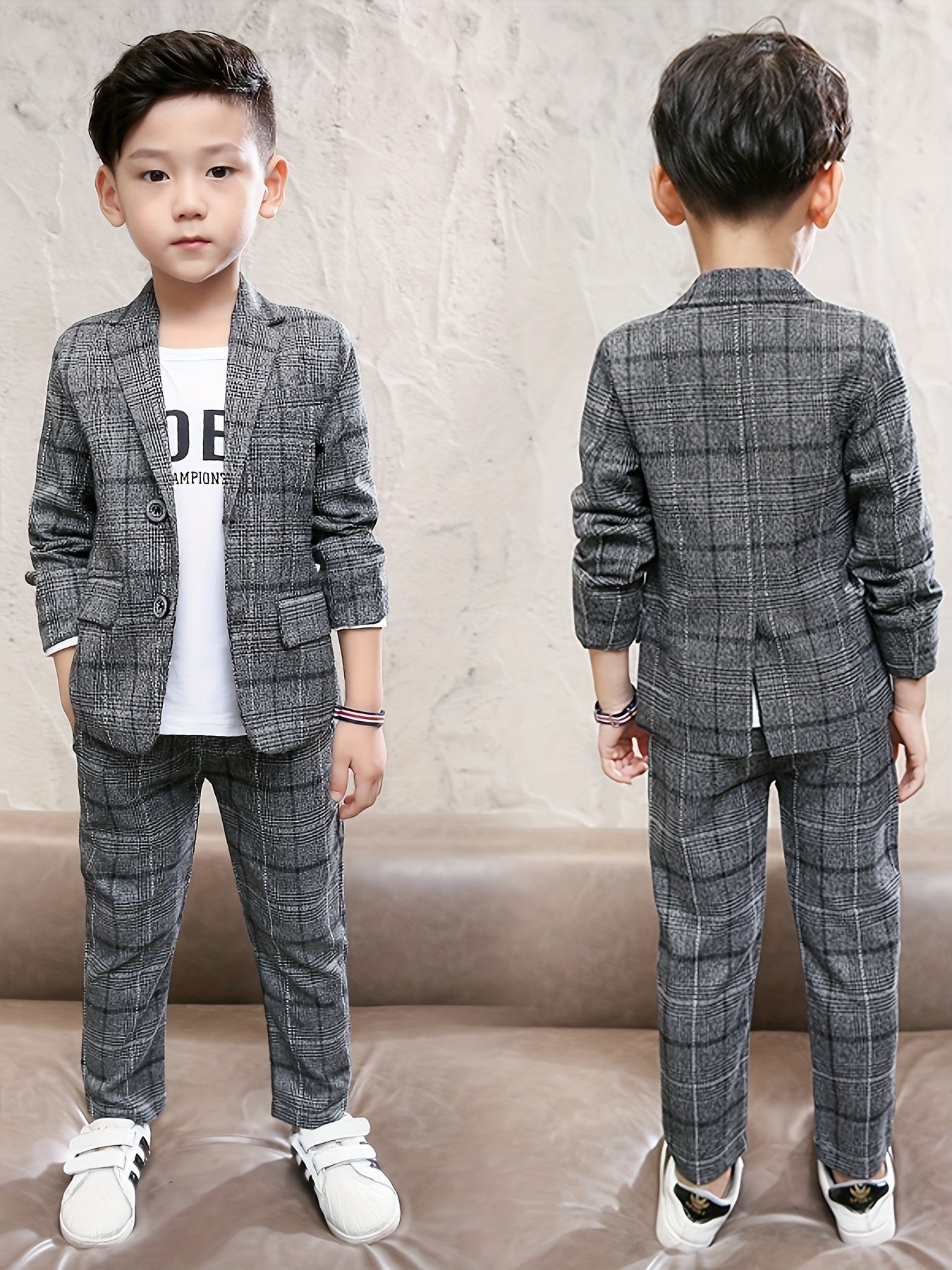 2024 trendy autumn outfit for boys, stylish casual suit for older children.