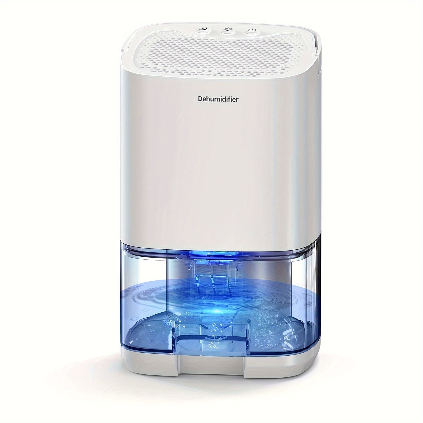 Compact 35oz Home Dehumidifier with Quiet Operation, 7-Color LED Lights, Visible Water Tank, Ideal for Various Rooms.