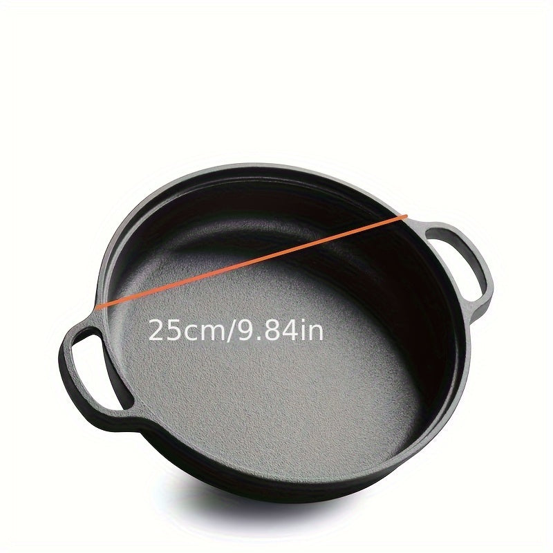 Durable Cast Iron Skillet - Ideal for Gas & Induction Stoves, Perfect for Cooking Eggs, Pancakes & More - Versatile Kitchen Cookware